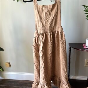 Handmade Rustic Apron with Ruffle Hem